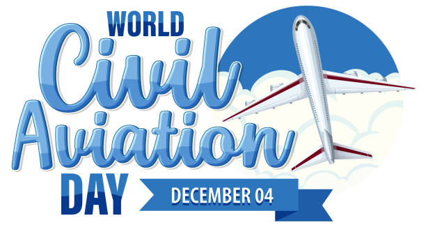 istock World civil aviation text for poster or banner design 1447891220
