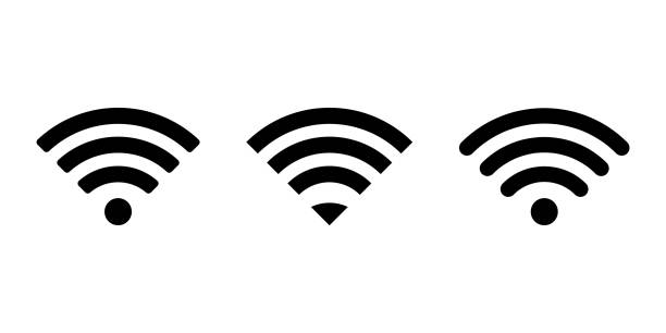 wi-fi信号アイコン。ワイヤレスインターネットのコンセプト。wi-fiアイコンのベクター画像。ネットワーク無線lanビジネスコンセプト。ワイヤレスとwi-fiアイコン - time zone audio点のイラスト素材／クリップアート素材／マンガ素材／アイコン素材