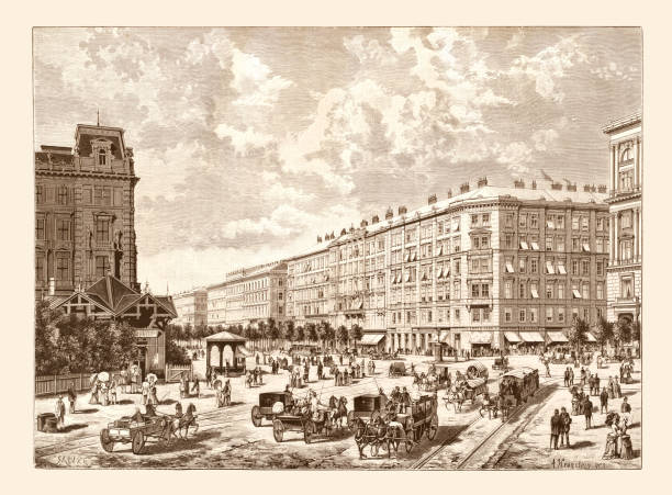 Schottenring in Vienna 1888
It is located under the Donaukanal, in the border between the Innere Stadt and Leopoldstadt districts.
Original edition from my own archives
Source : Buch für Alle 1888
after drawing A. Kronstein