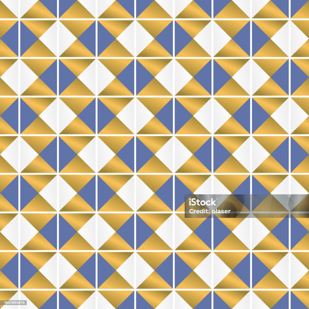 Triangles In Squares Pattern Stock Illustration - Download Image Now ...
