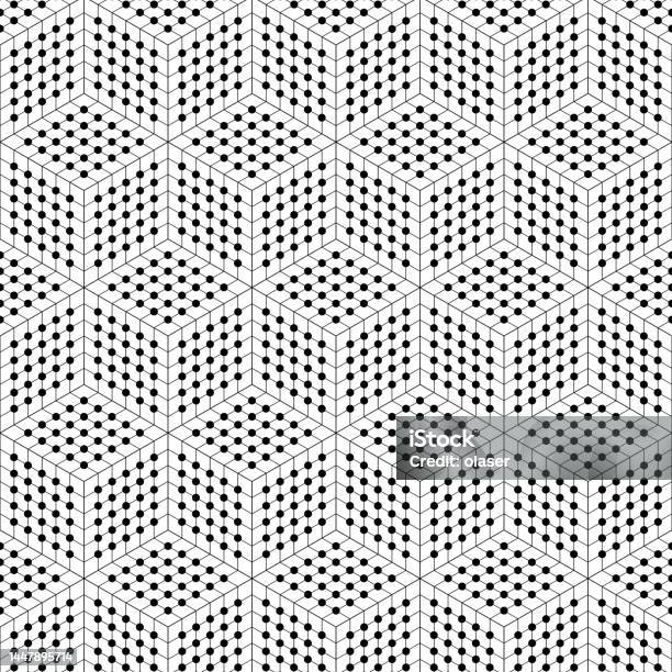Cube Pattern Bitmap Cube Pattern With Lines And Dots Stock Illustration - Download Image ...