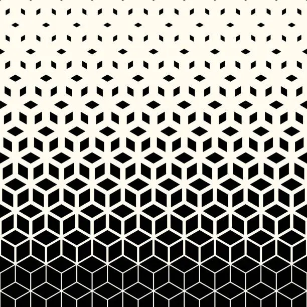 Vector illustration of Vertical fading cube pattern