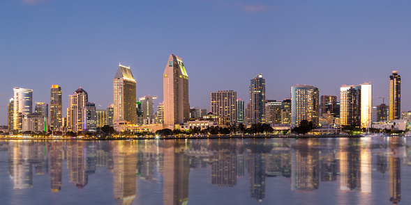 Downtown San Diego skyline with waterfront panorama travel in California in the United States