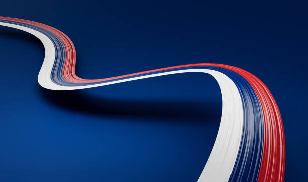 istock Serbian flag wavy abstract background. 3d illustration. 1447897364
