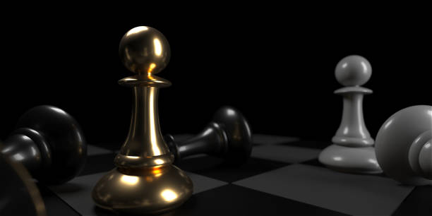 istock Chess pawn piece outstanding. Leadership concept 1447897384