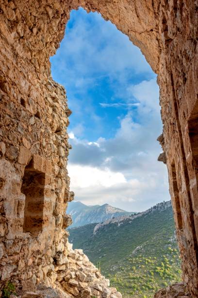 View from the bastions of  Saint Hilarion castle in the north of Cyprus