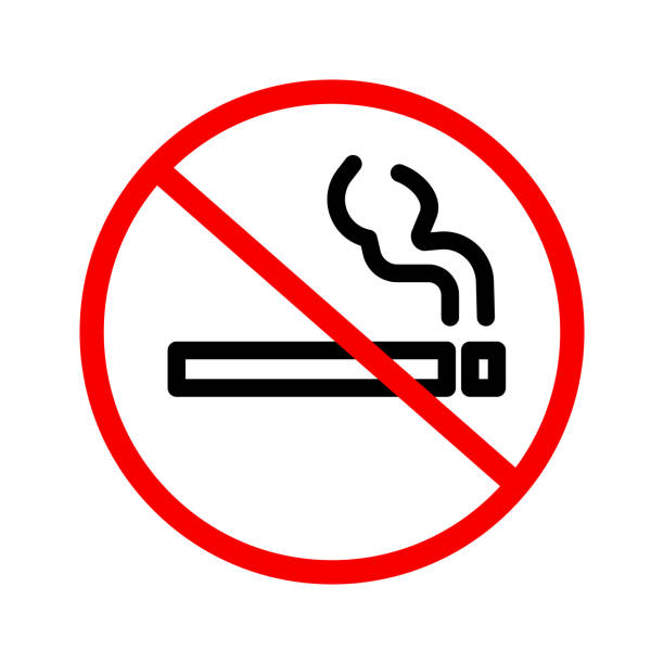 No smoking icon. Anti-smoking area. Vector. No smoking icon. Anti-smoking area. Editable vector. chewing tobacco stock illustrations