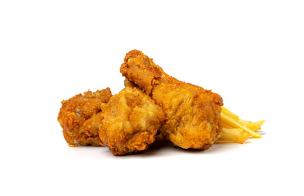 istock Chicken Legs Isolated, Fry Breaded Drumstick, Deep Fried Chicken Pieces 1447899871