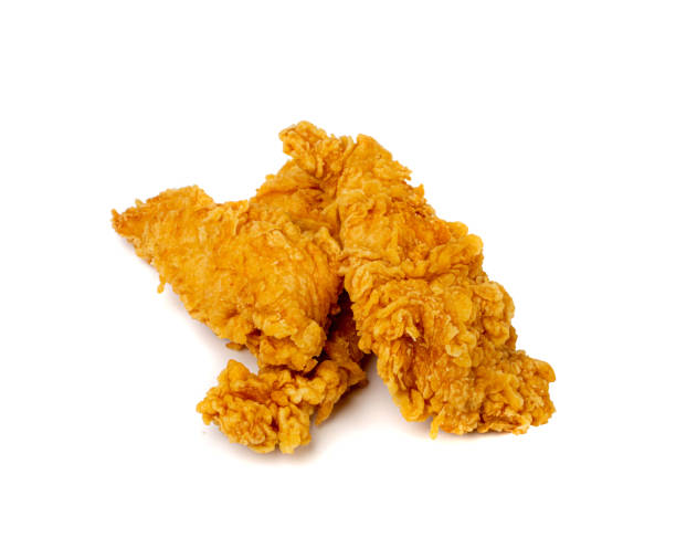 istock Chicken Strips Isolated, Breaded Nuggets, Crispy Fry Chicken Meat, American Deep Fried Crunchy Fillet Pieces 1447899882