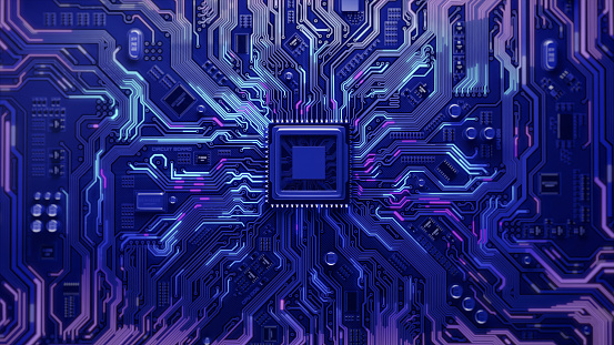Circuit Blue Board Background - Copy Space