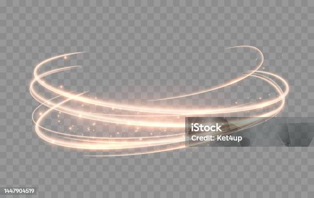 빛나는 원 선 곡선에 대한 스톡 벡터 아트 및 기타 이미지 - 곡선, 금색, 노랑 - iStock