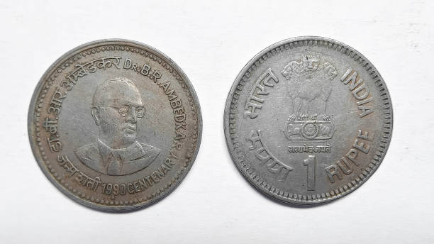 istock Dr. B.R Ambedkar 1990 old Indian 1 rupee coin 1447905774