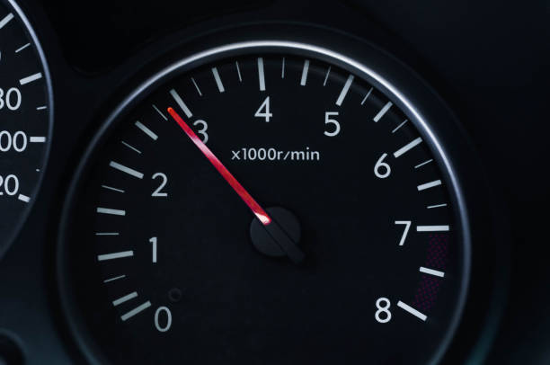 istock Dashboard car with high definition and maximum speed on the engine 1447905804
