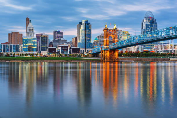 Cincinnati, Ohio, USA Downtown Skyline stock photo