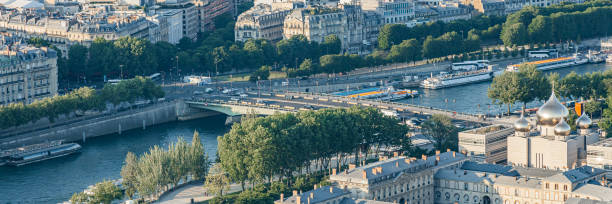 istock Pont de l'Alma bridge on the Seine river seen from the Eiffel Tower in Paris 1447914202