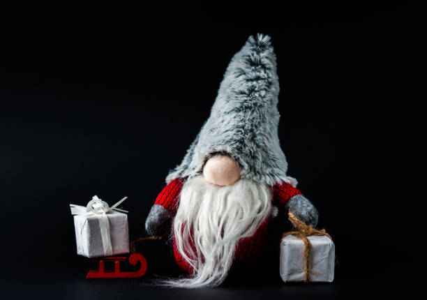 istock Christmas Gonk. Christmas and New Year concept, greeting card, copy space 1447921991