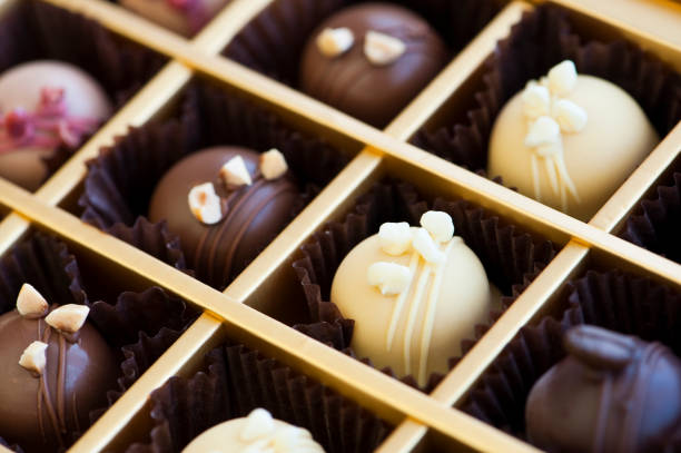 Chocolates stock photo