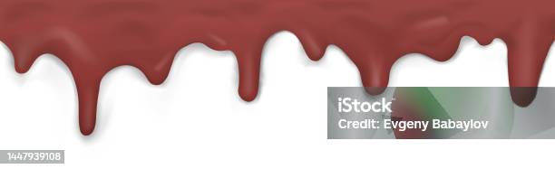 Caramel Dripping Pattern Dark Dripping Caramel Pattern On White Background Vector Stock ...