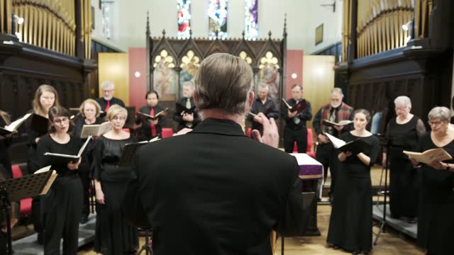 Church Choir during Concert rehearsal