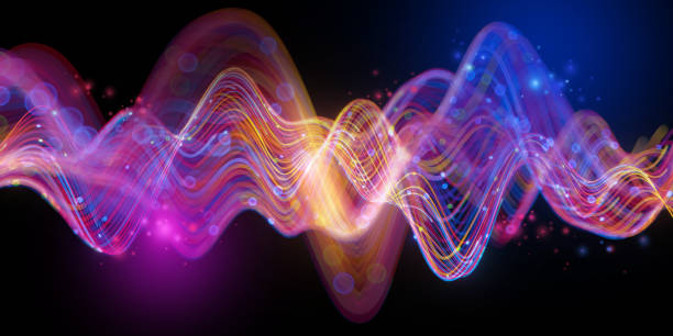 istock 3d render, abstract background with glowing neon lines. Data transfer concept. Scientific digital wallpaper of neurolink 1447957000