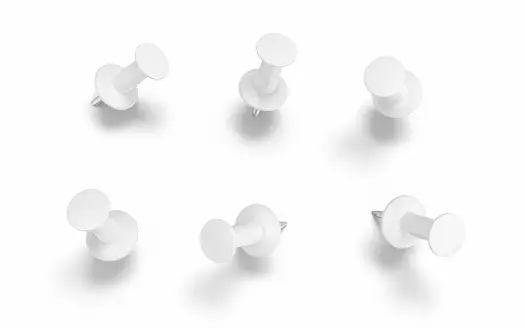 Picture White Wall Pins Isolated On Stock Photo 1471575158