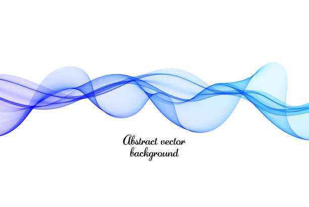 istock Abstract background of blue wavy water lines, blue waves design for website brochure templates 1447960214