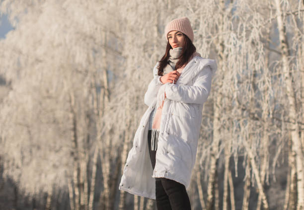 istock White jacket. Winter fashion 1447961674