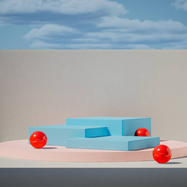 istock Abstract minimal scene with geometrical form 1447961731