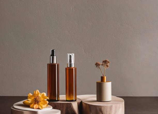 istock cosmetic products in bottle standing on table 1447962010