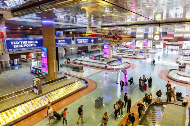 Terminal of Las Vegas Harry Reid International Airport in the United States stock photo