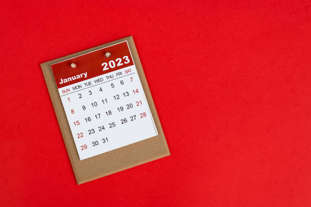istock Close up of 2023 January calendar 1447963882