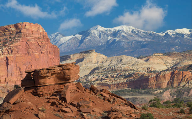 istock Layered rock formations of Capitol Reef National Park 1447964026