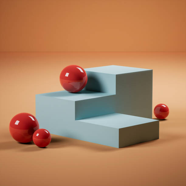 istock Abstract minimal scene with geometrical form 1447966899