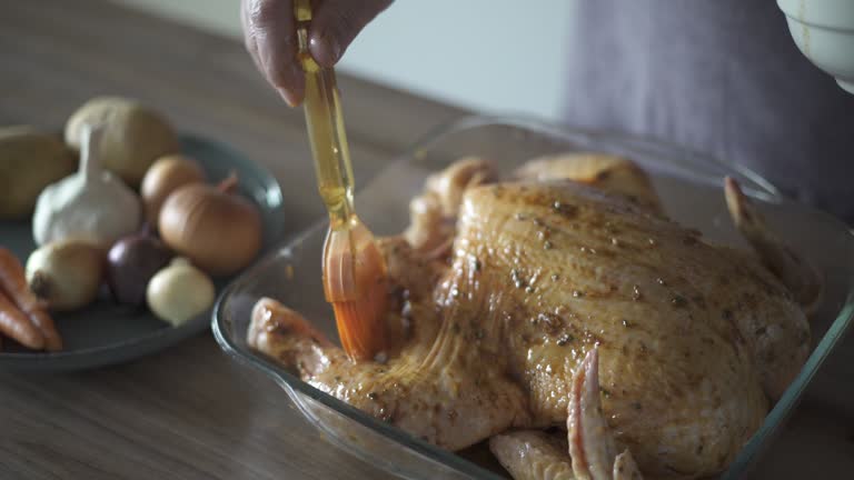 woman preparing food for thanksgiving