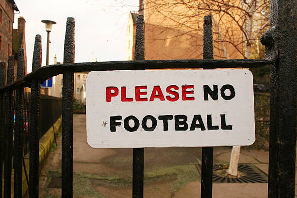 istock 'Please No Football' Sign 144796890