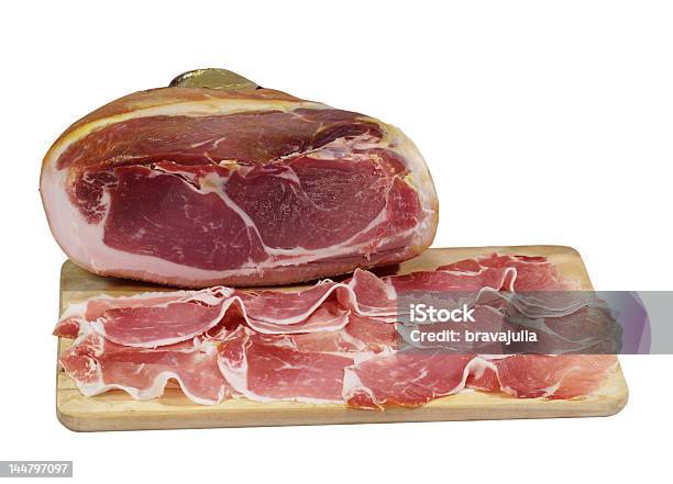 Sliced Ham Stock Photo - Download Image Now - Parma Ham, Prosciutto, Cutting Board