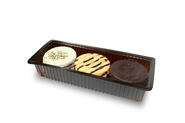 Cookies in container stock photo