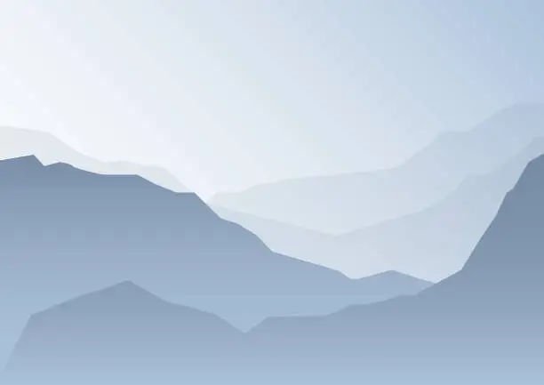 Vector illustration of Blue mountains