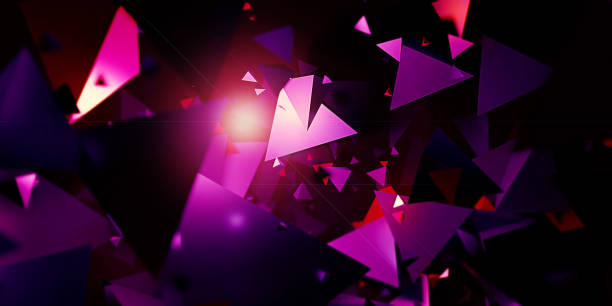 istock abstract triangle background glitter and haze technology 3D illustration 1447975679