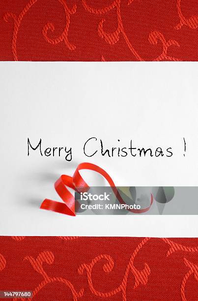 Czerwona Kartka Świąteczna - zdjęcia stockowe i więcej obrazów Boże Narodzenie - Boże Narodzenie, Czerwony, Dekoracja