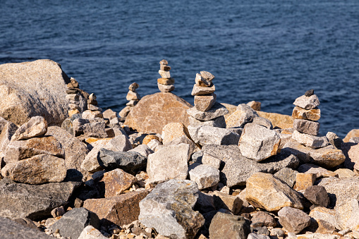 Balancing stones, Rockport, Massachussets, USA