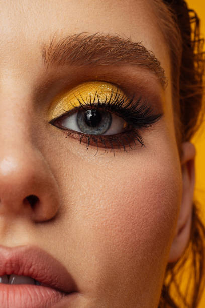 istock Beautiful woman with bright make-up 1447978546