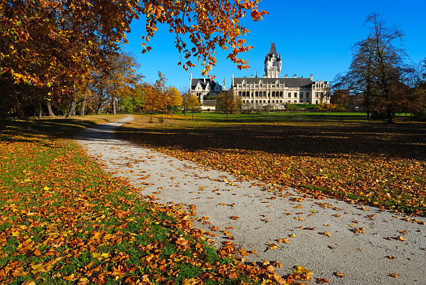 Palace Grafenegg and autumn foliage