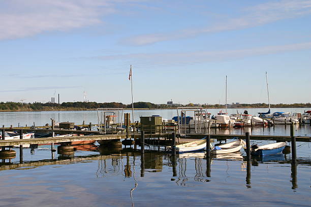 istock Boats at a small harbour 144798040