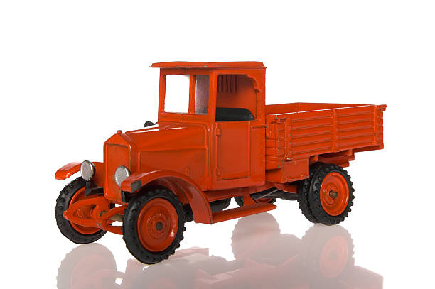 istock Red toy truck 144798083