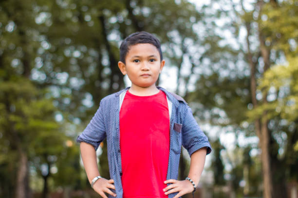 portrait boy in the park