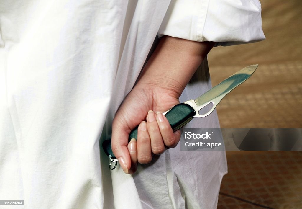 Mujer con cuchilla - Foto de stock de Actriz libre de derechos