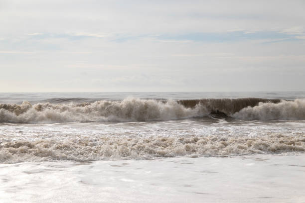 istock Frontal views of waves from the beach. 1447985051