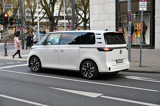 Düsseldorf, Germany, December 9, 2022 - The new electric van Volkswagen ID. Buzz