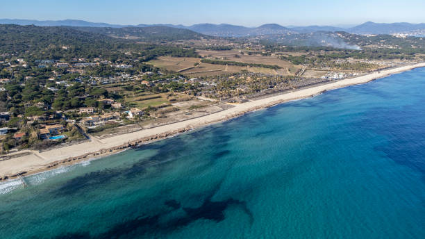 Pamplelonne beach in Ramatuelle taken by drone